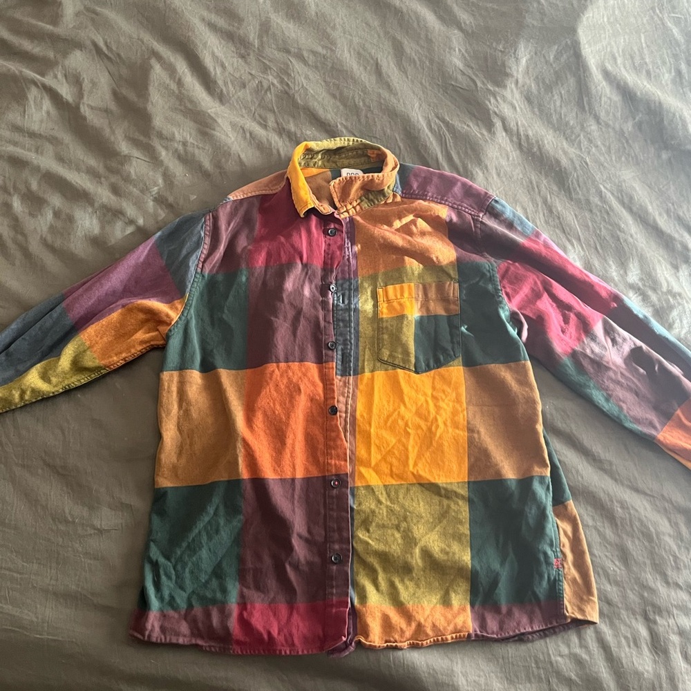 BDG Colorful Plaid Shirt Jacket